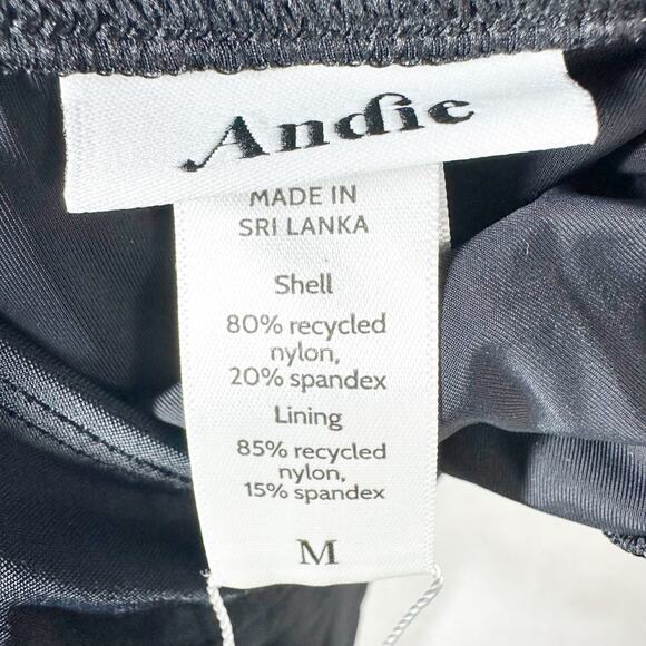 Andie The Tulum One Piece Black Swimsuit Size Medium Crisscross Back - Picture 7 of 7